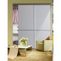 Cy-zg1601a Wardrobe White Glass Sliding Door, Modern Decorative Closet Sliding Doors Factory For Bedroom